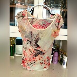 Sparkly Guess Sexy Tee With Sequins - Size XS